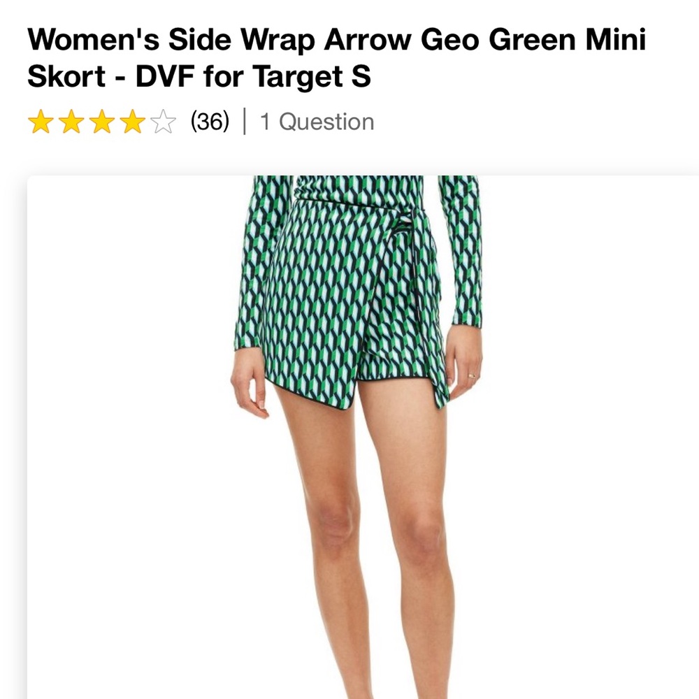 NEW w/ Tags, never worn DVF x Target geo print skort